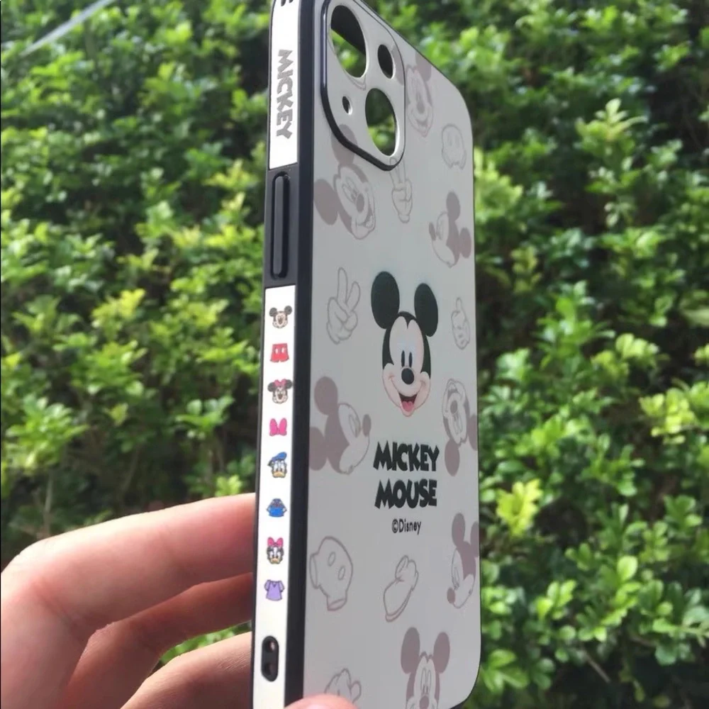 Mickey Mouse Leather Embossed Case in White Color